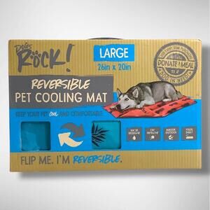 NIB Dogs Rock Water Resist Reversible Cooling Mat Indoor/Outdoor Large 26 x 20